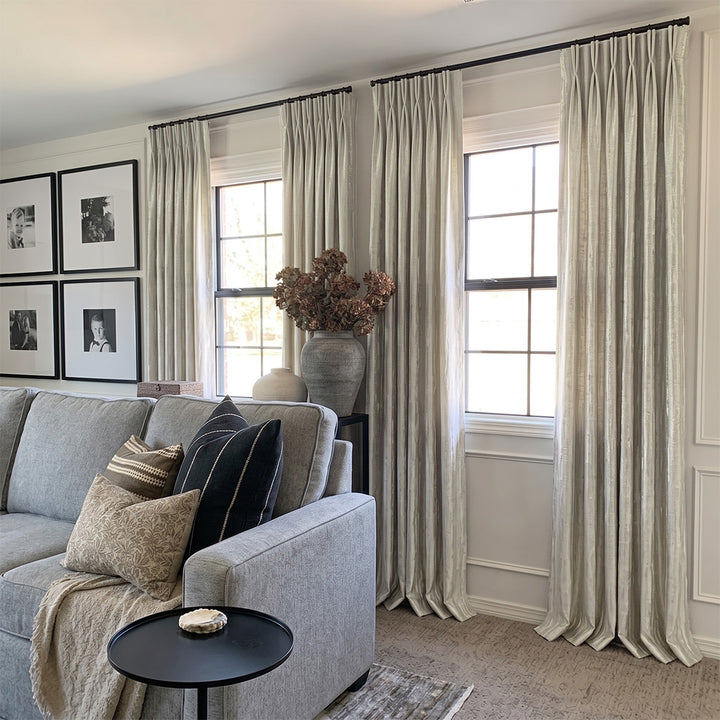 Textured Curtains Custom Subtle Shimmer Vertical Pattern
