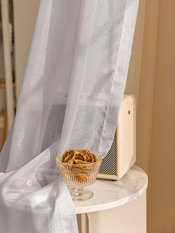 Dreamy Sheer Curtains Woven With Golden Thread