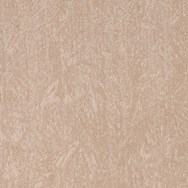 Beige blackout curtain fabric with subtle textured leaf pattern