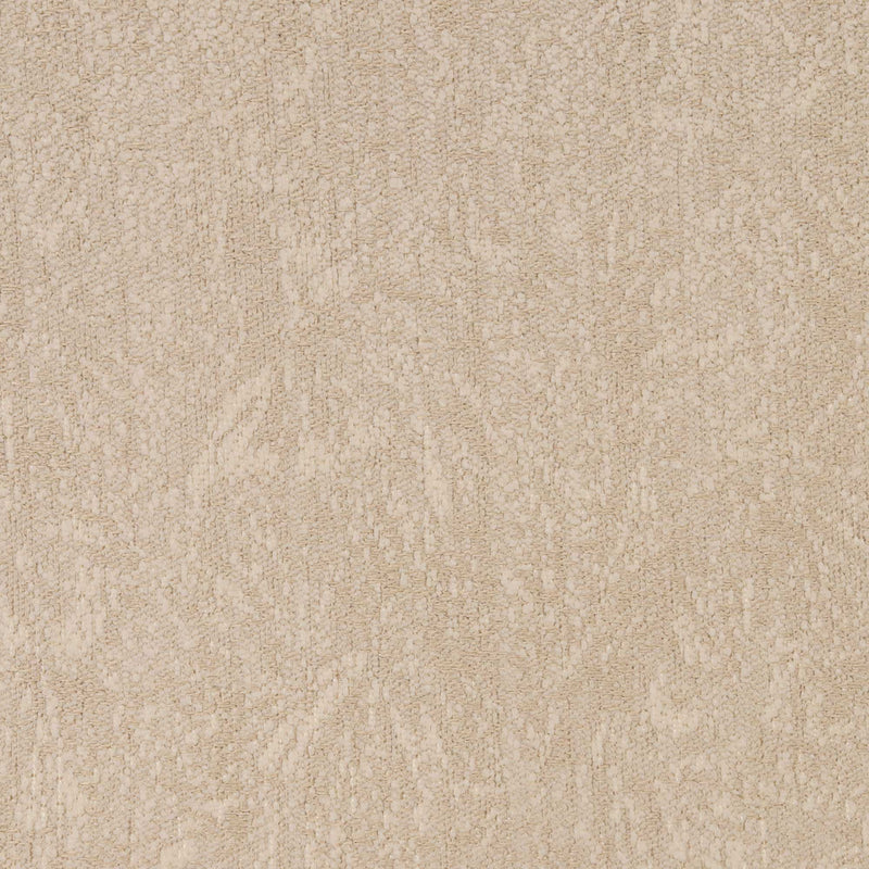 Beige textured blackout curtain fabric with subtle leaf pattern, ideal for thermal window treatments.