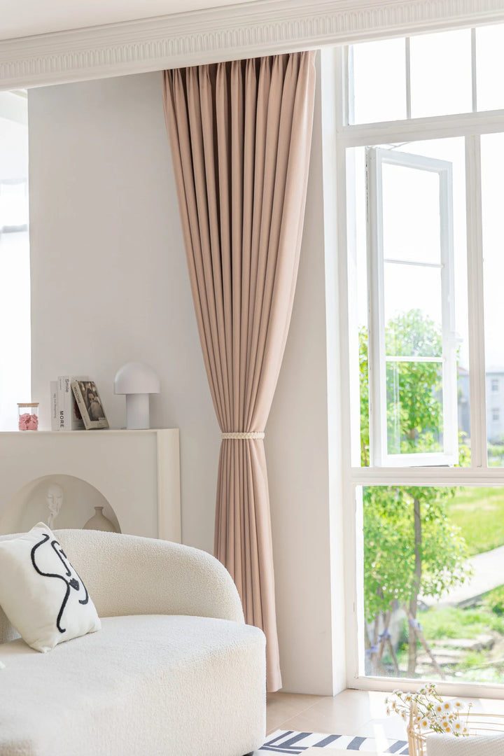 Fall Foliage Experience-Leaf Texture Soft Polyester Fabric Curtains