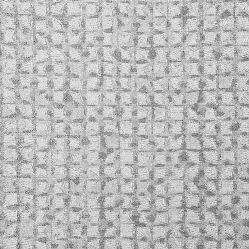 light grey blackout curtain fabric with geometric textured pattern