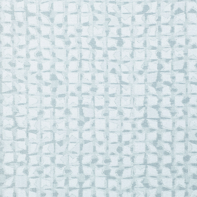Light blue textured curtain fabric with subtle geometric pattern, ideal for window treatments