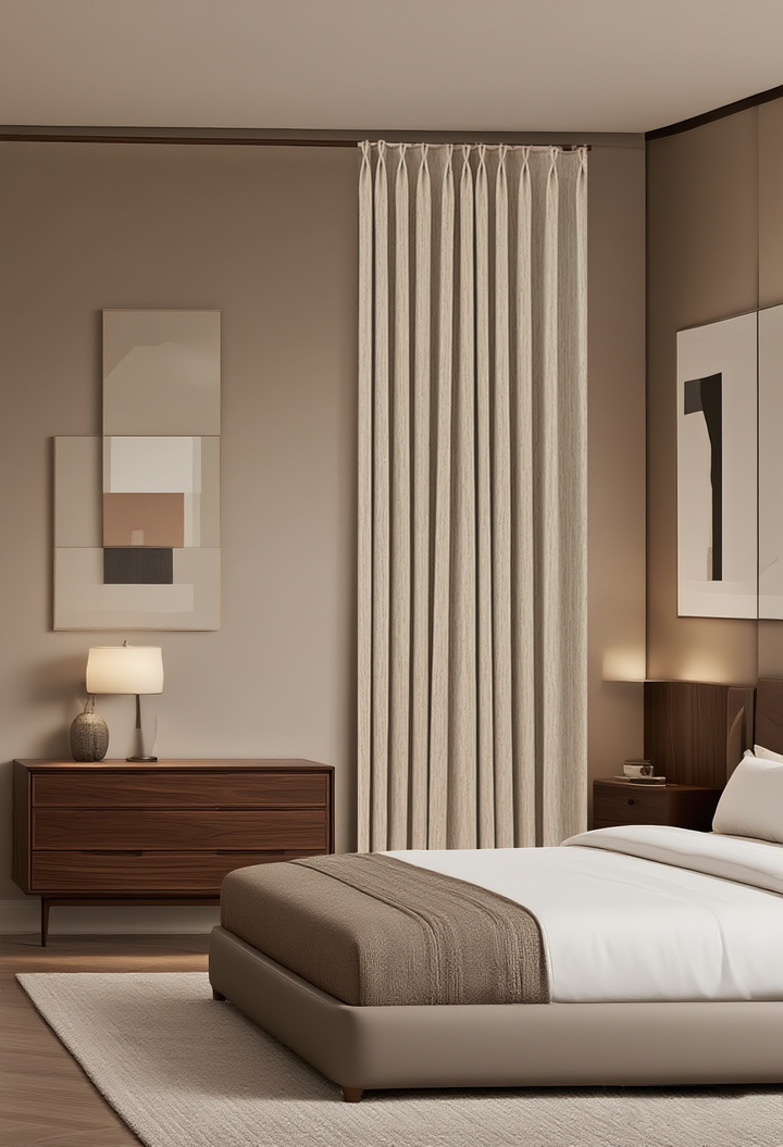 Nature's Embrace Chenille Curtains - Organic Tree Pattern Window Drapes for Cozy Living