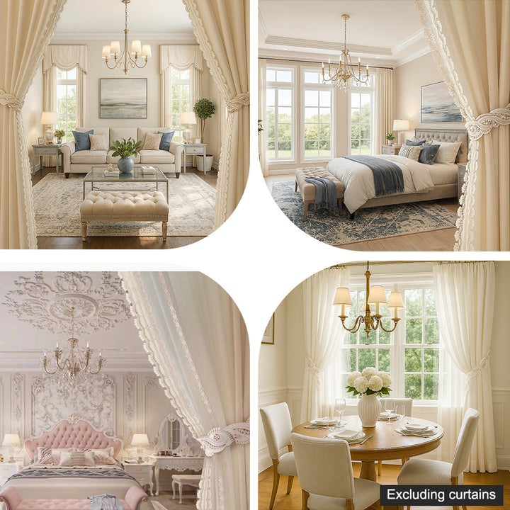 Embroidered Curtain Tiebacks