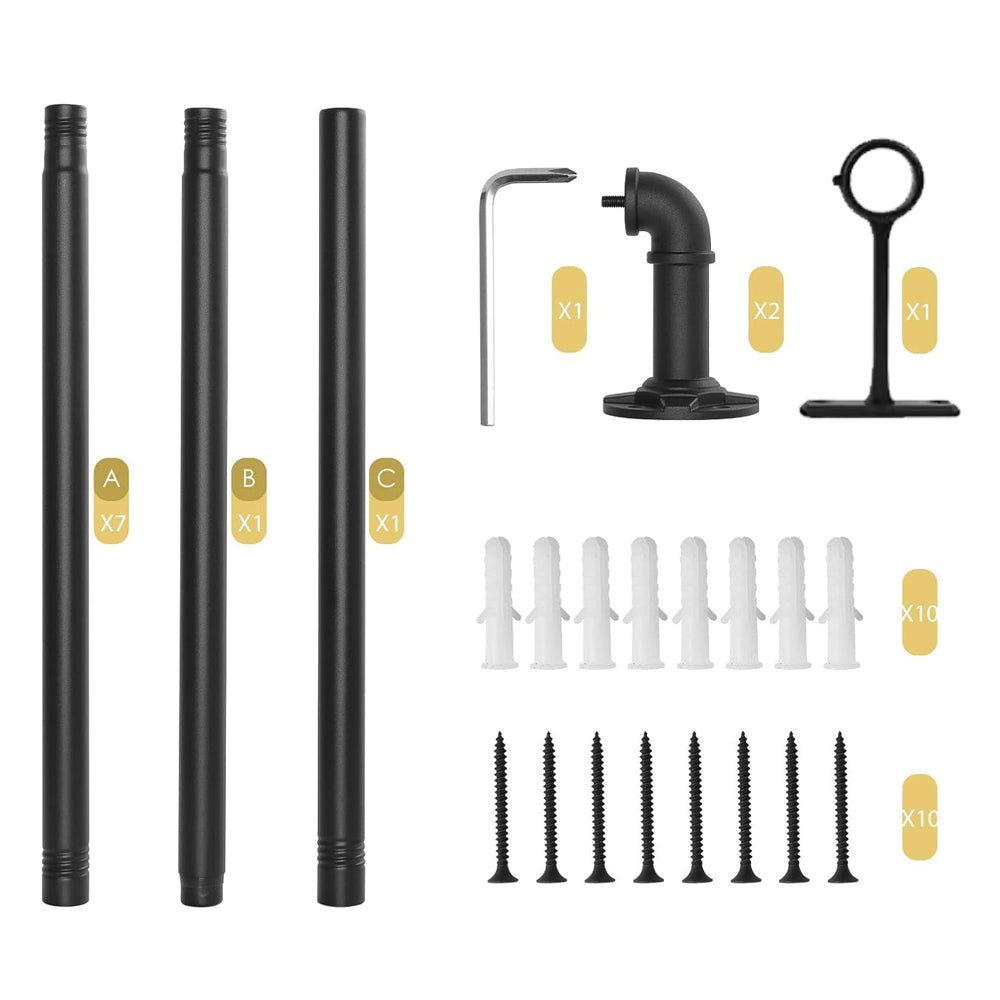 American Style Roman Curtain Rod, Waterproof, Telescopic, Heavy-Duty for Home Use