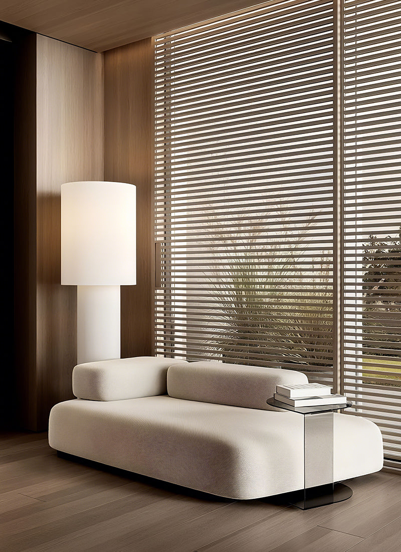 Woven wood roman shades