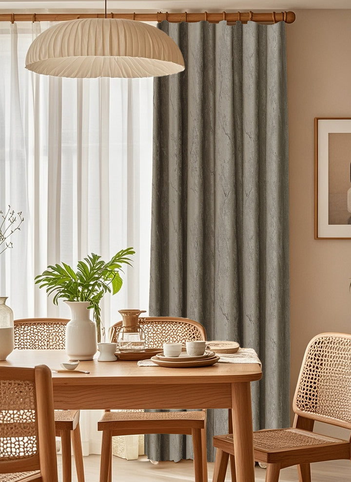 European Advanced Silk With Bright Texture Curtain