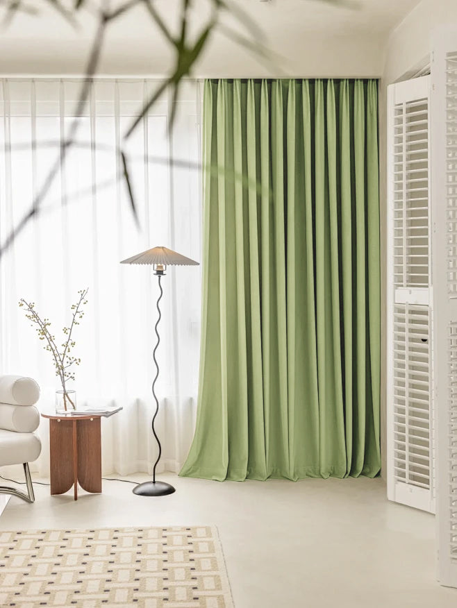 Modern Minimalist Suit Material Double-sided Cotton Dnd linen Curtains