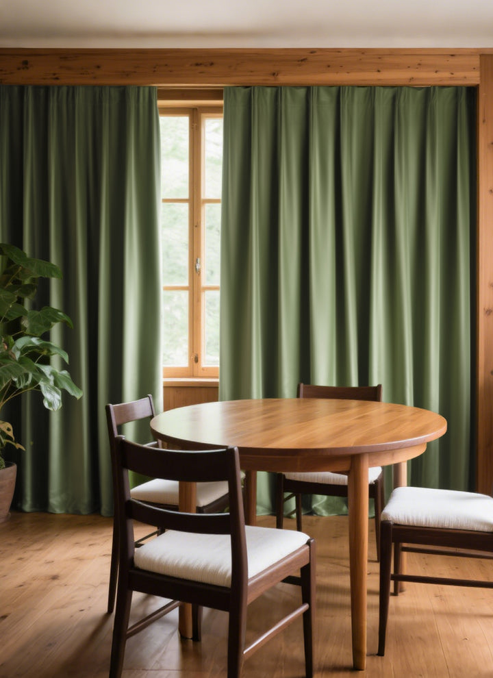 ‌Elegant Serenity Blackout Curtains in Chenille & Yang Jin Duan