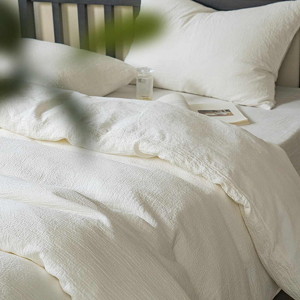 Luxury Organic Cloud-Weave Cotton Bed Set for Sensitive Skin，BareSkin-Friendly