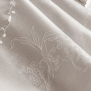 Elephant Grey｜High-Precision curtain fabric sample｜Flowers-2