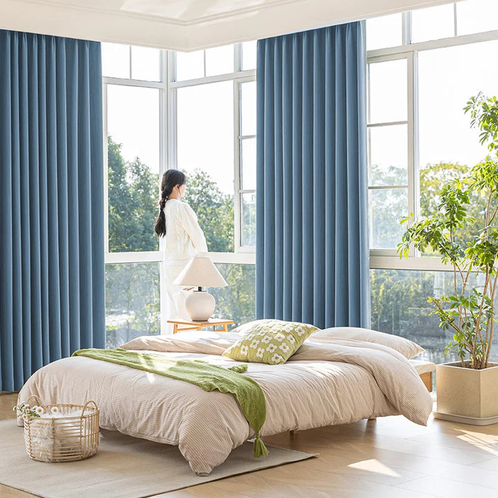 3D Vertical Stripe Texture Chenille Curtains