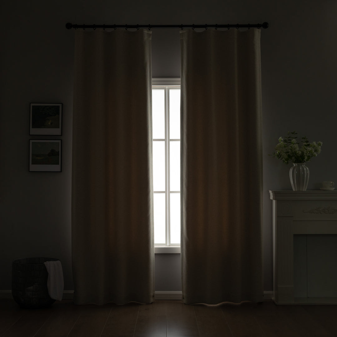 Black tea cheese chenille curtains
