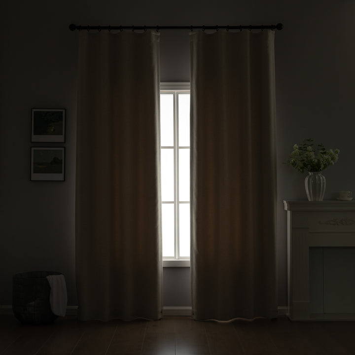 Black tea cheese chenille curtains