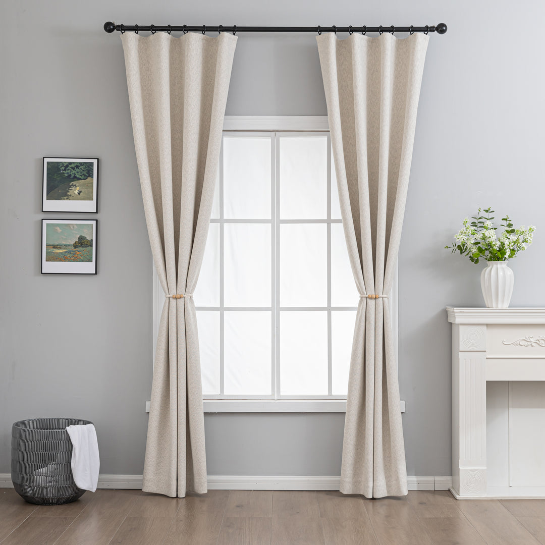 Black tea cheese chenille curtains
