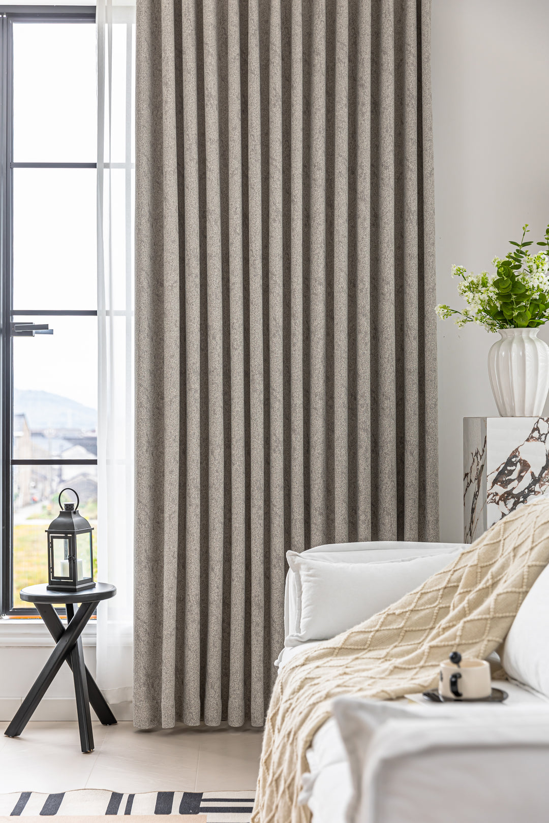 Textured Cotton-Linen Jacquard Curtains