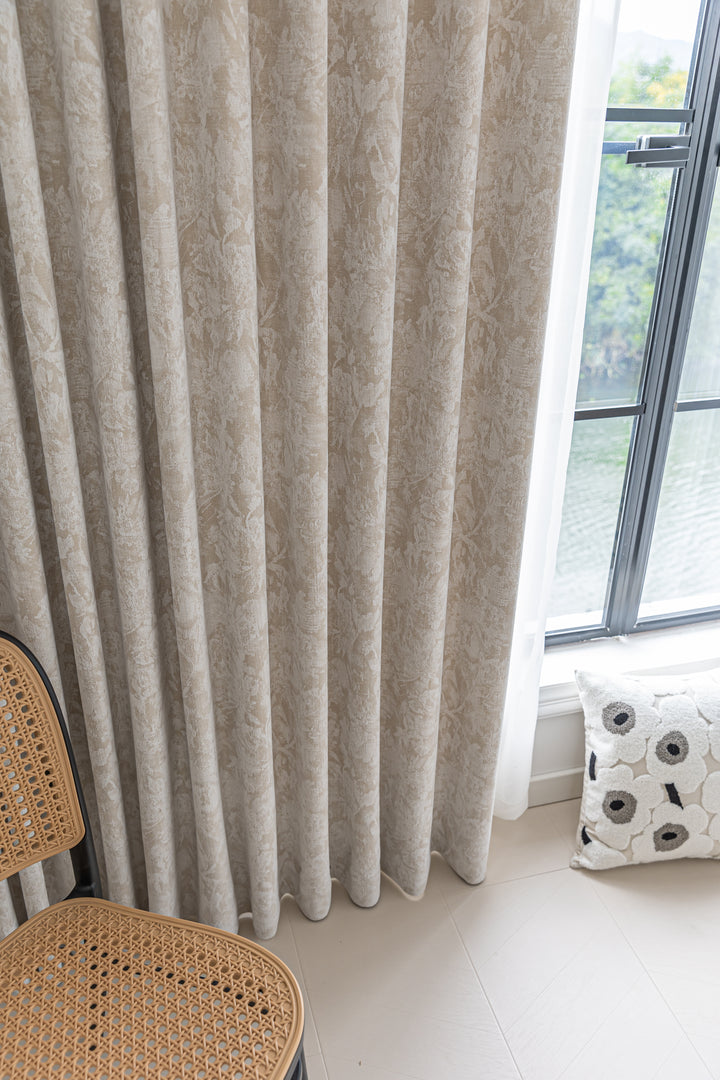 Vintage Creamy Antique-Style Curtains