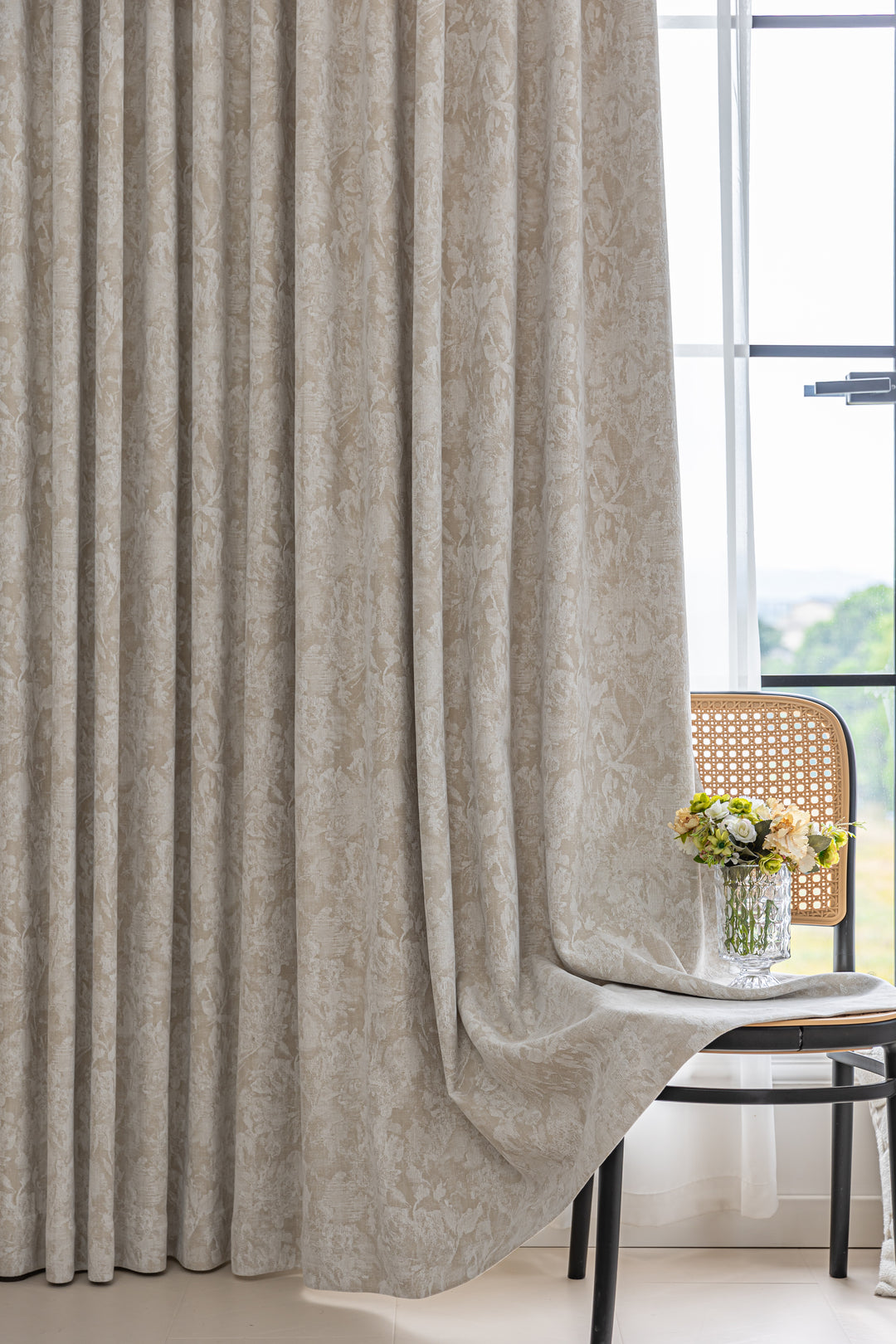 Vintage Creamy Antique-Style Curtains