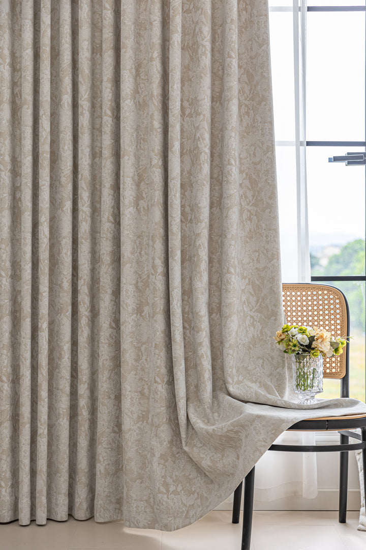 Vintage Creamy Antique-Style Curtains
