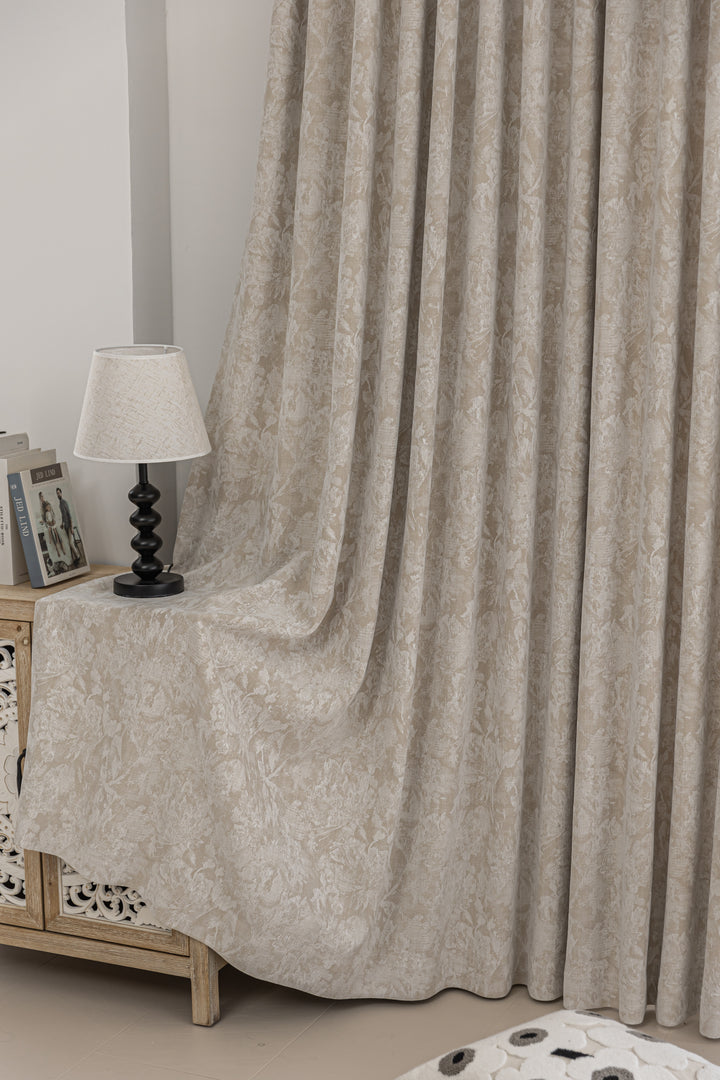 Vintage Creamy Antique-Style Curtains