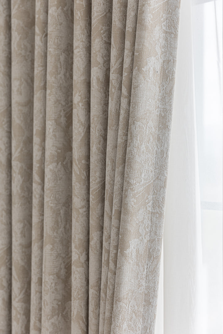 Vintage Creamy Antique-Style Curtains