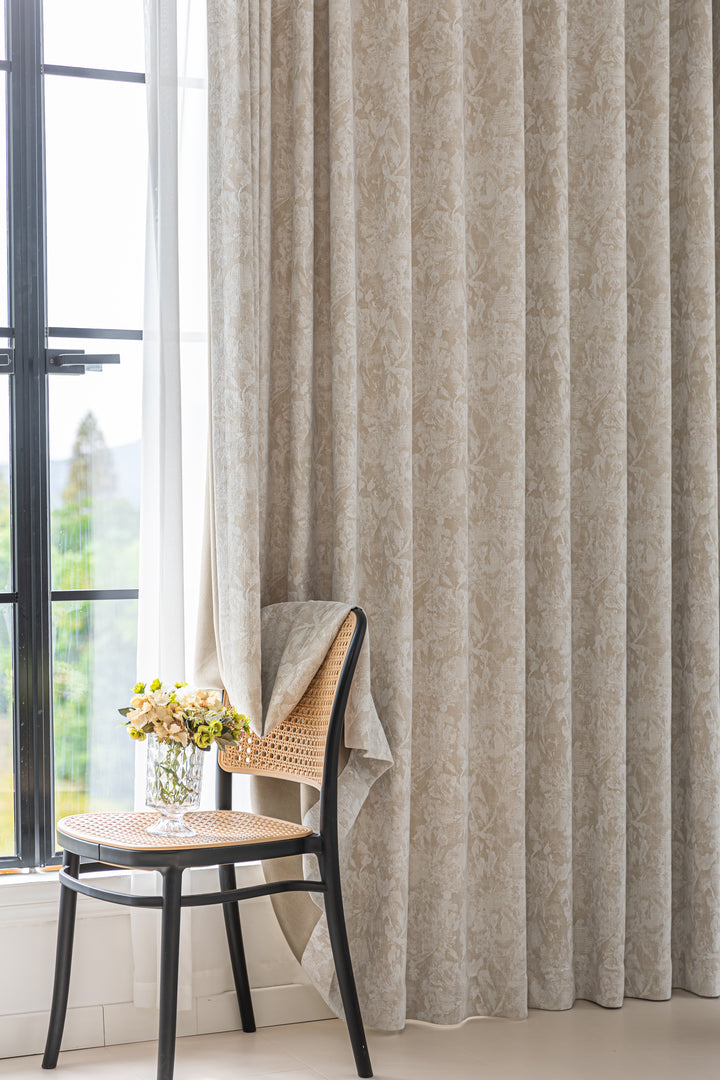 Vintage Creamy Antique-Style Curtains