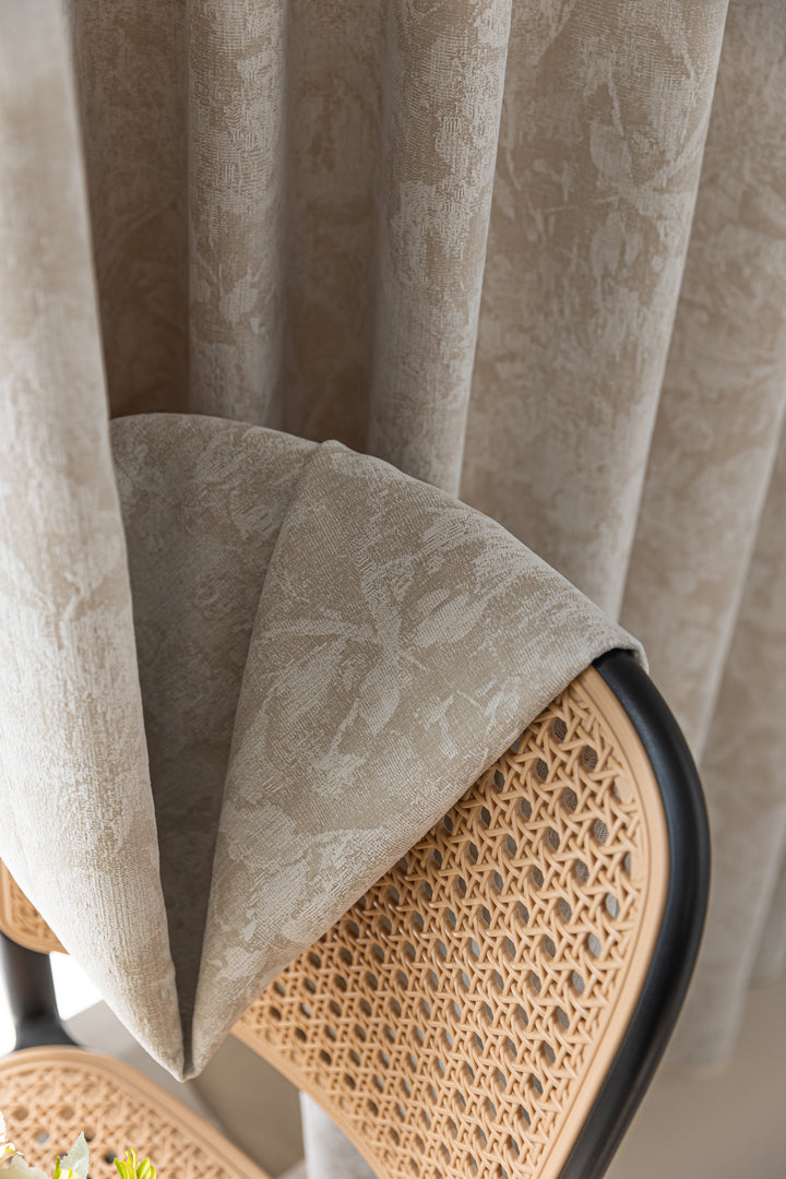 Vintage Creamy Antique-Style Curtains