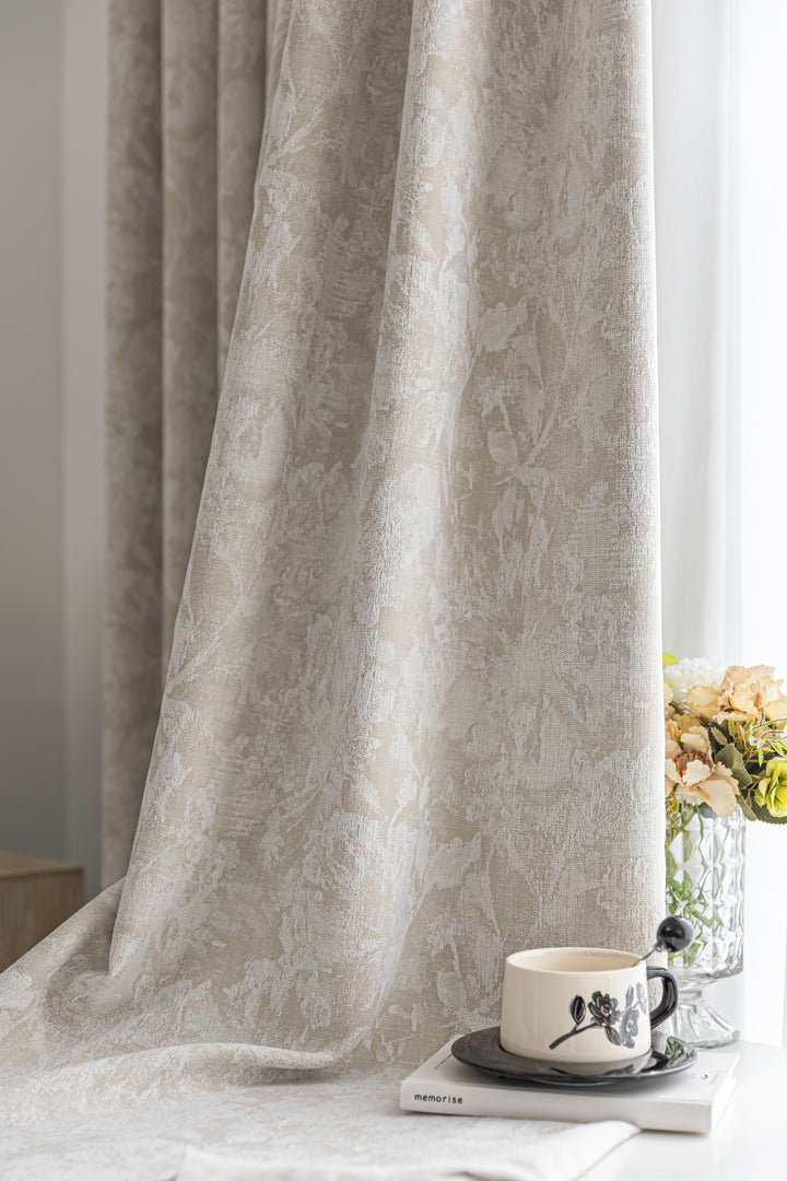 Vintage Creamy Antique-Style Curtains
