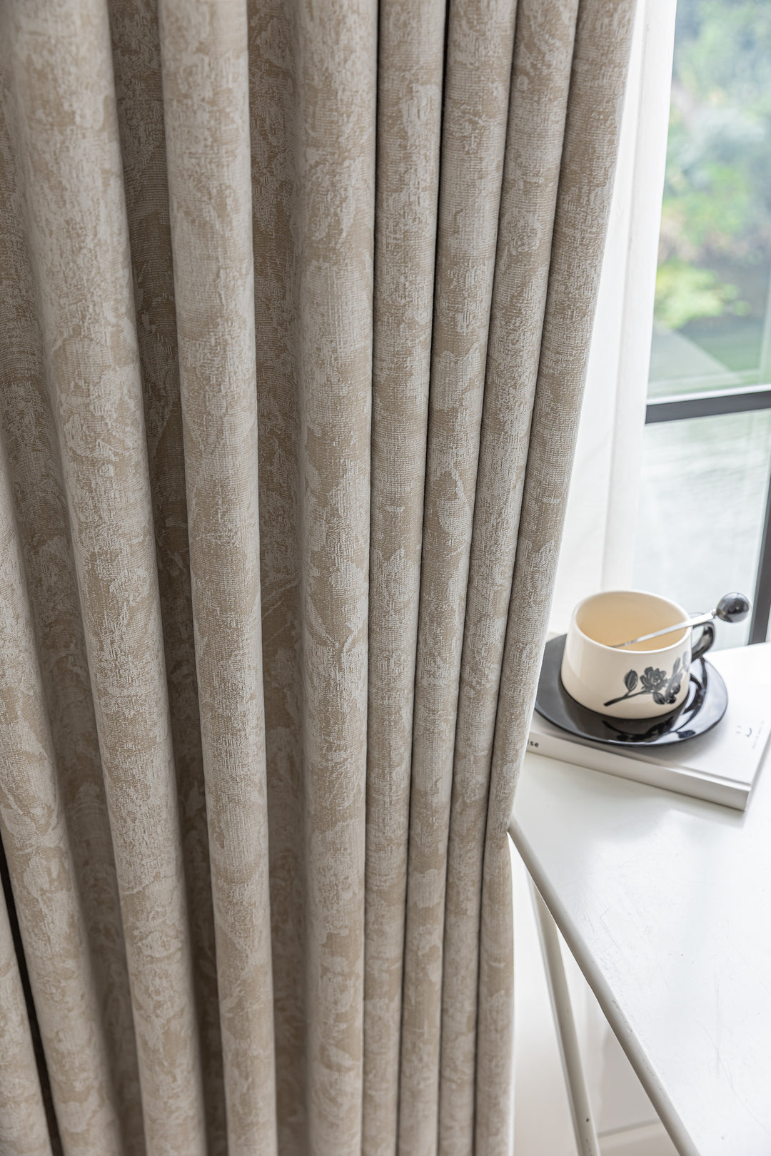 Vintage Creamy Antique-Style Curtains