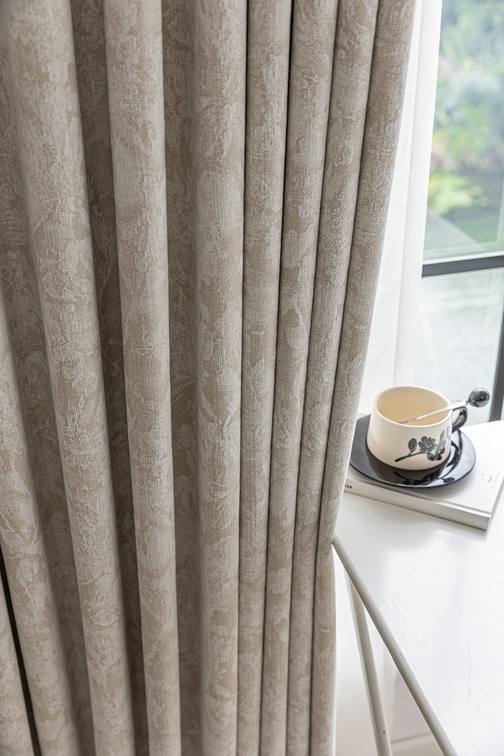 Vintage Creamy Antique-Style Curtains