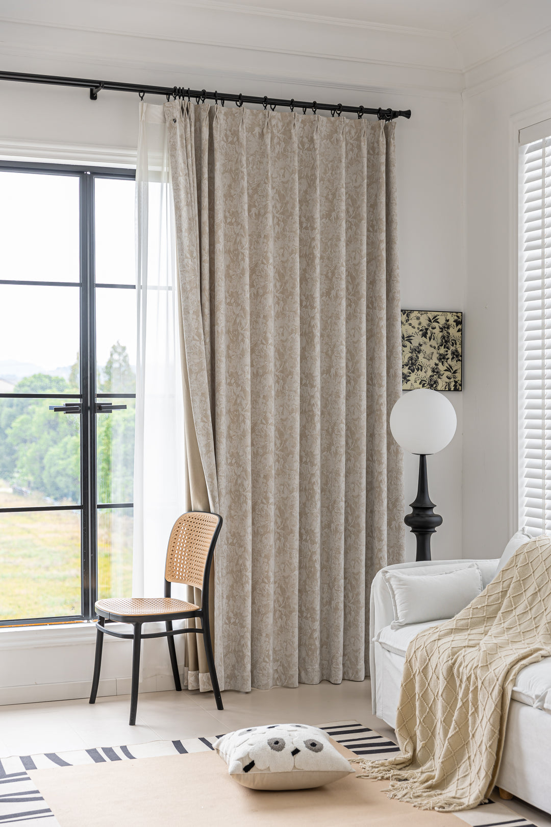 Vintage Creamy Antique-Style Curtains