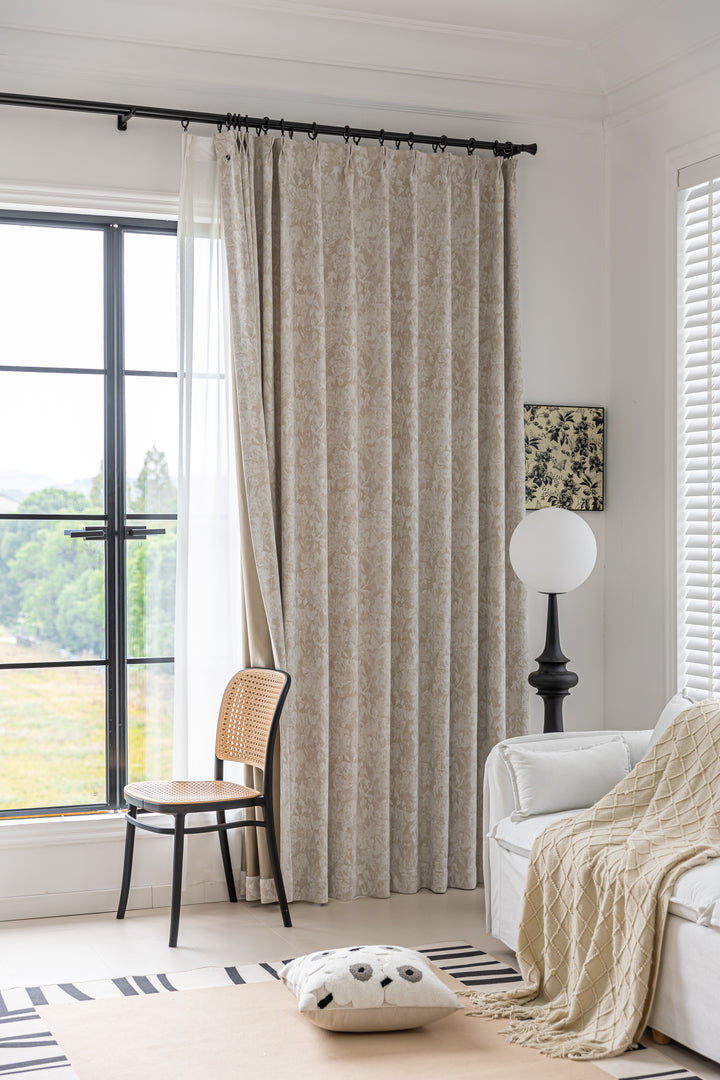 Vintage Creamy Antique-Style Curtains