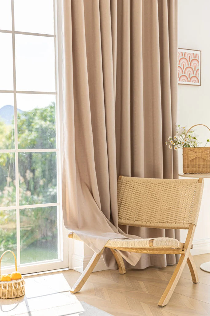 Nordic Wind High Quality Fine Flash Ripple Curved Curtains