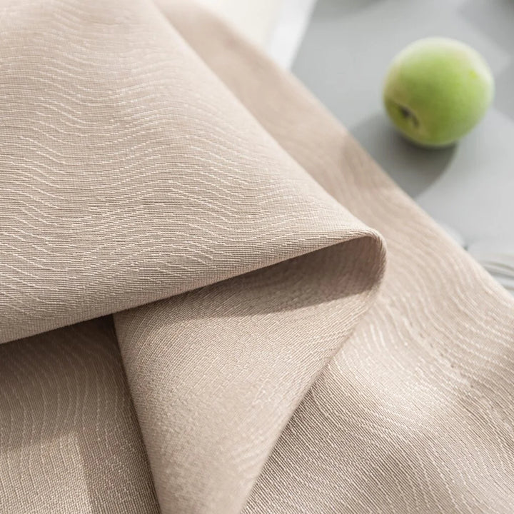 Nordic Wind High Quality Fine Flash Ripple Curved Curtains