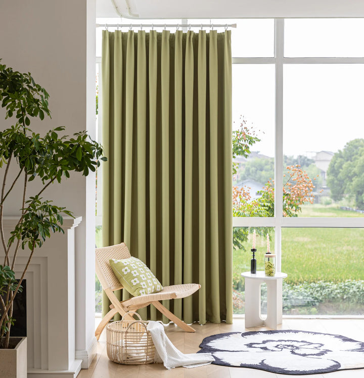 Double-sided With Rice Grains Texture Linen Blend Curtain