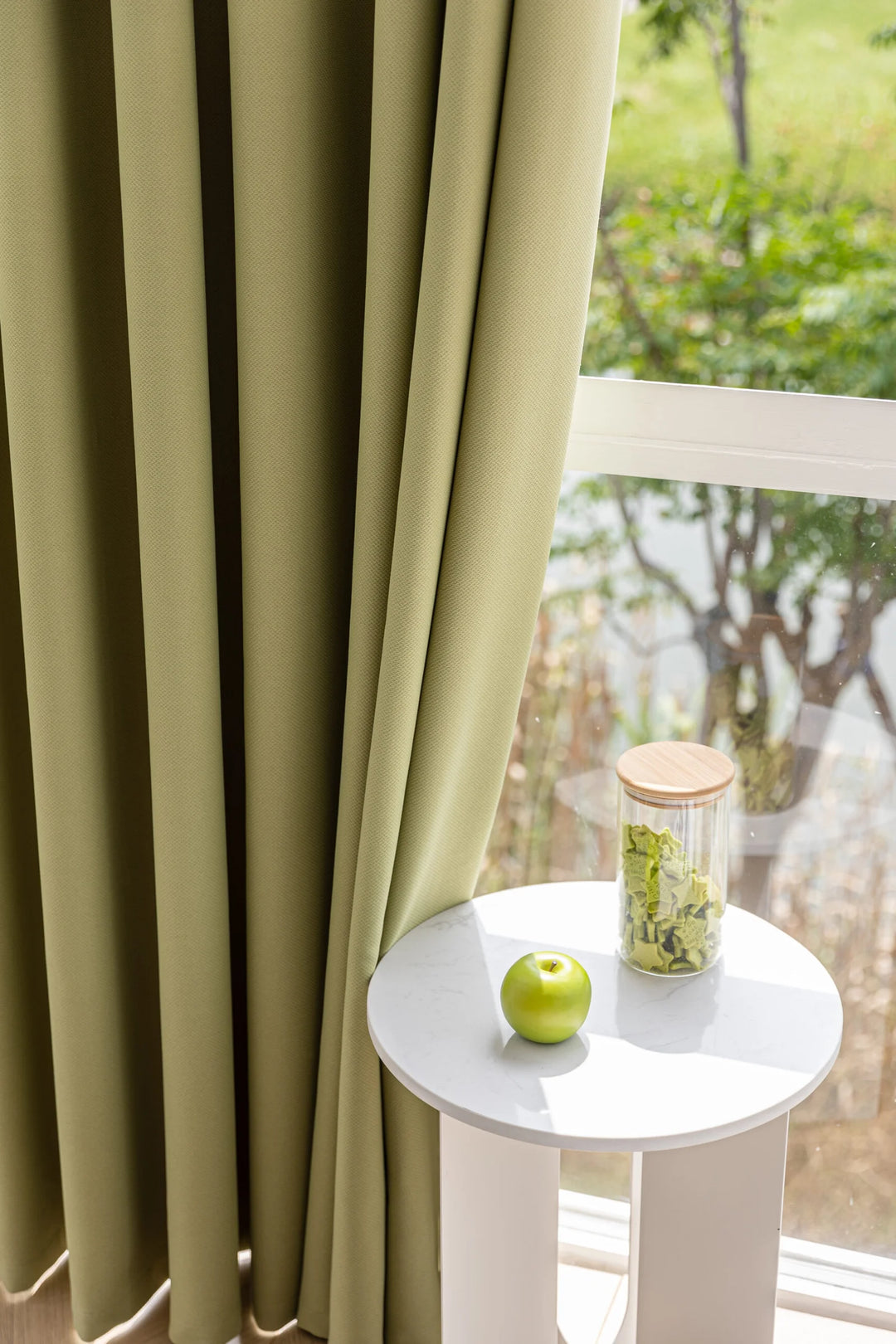 Double-sided With Rice Grains Texture Linen Blend Curtain