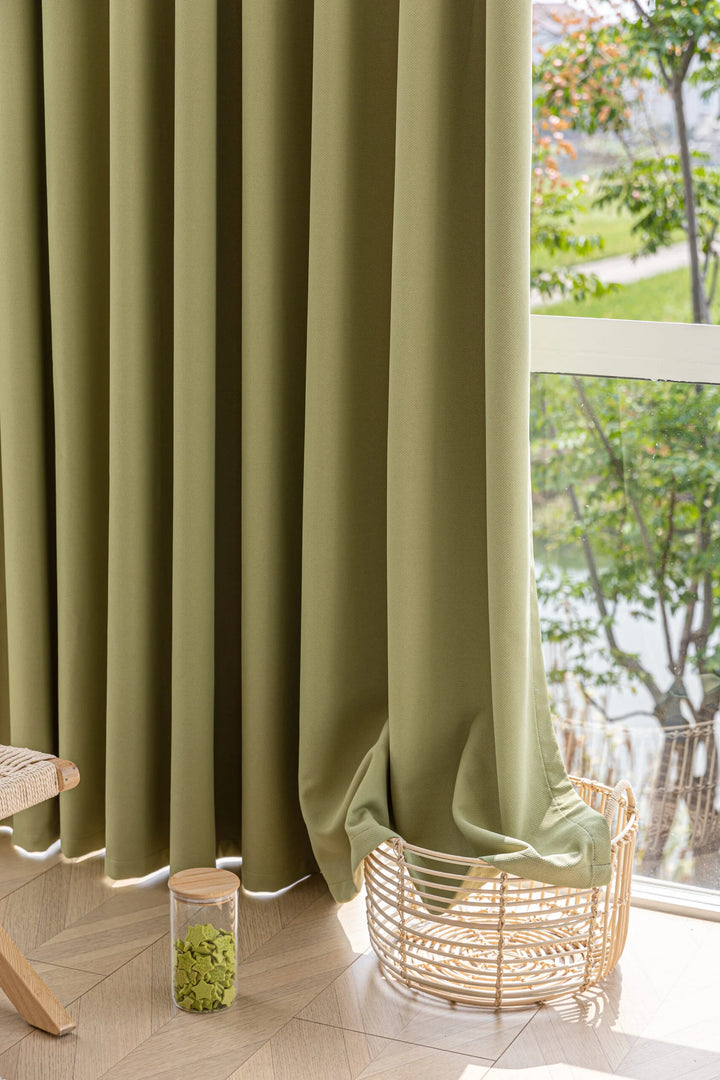 Double-sided With Rice Grains Texture Linen Blend Curtain