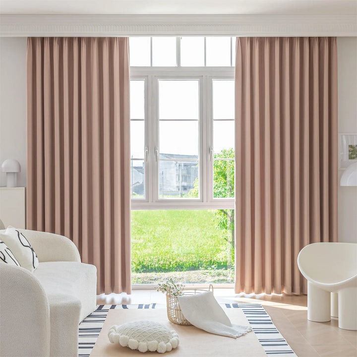 Fall Foliage Experience-Leaf Texture Soft Polyester Fabric Curtains