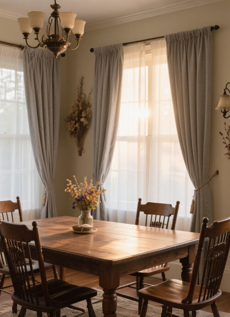 Textured Cotton-Linen Jacquard Curtains