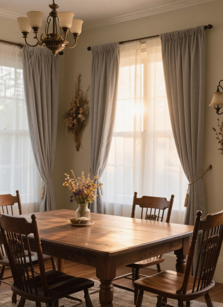 Textured Cotton-Linen Jacquard Curtains