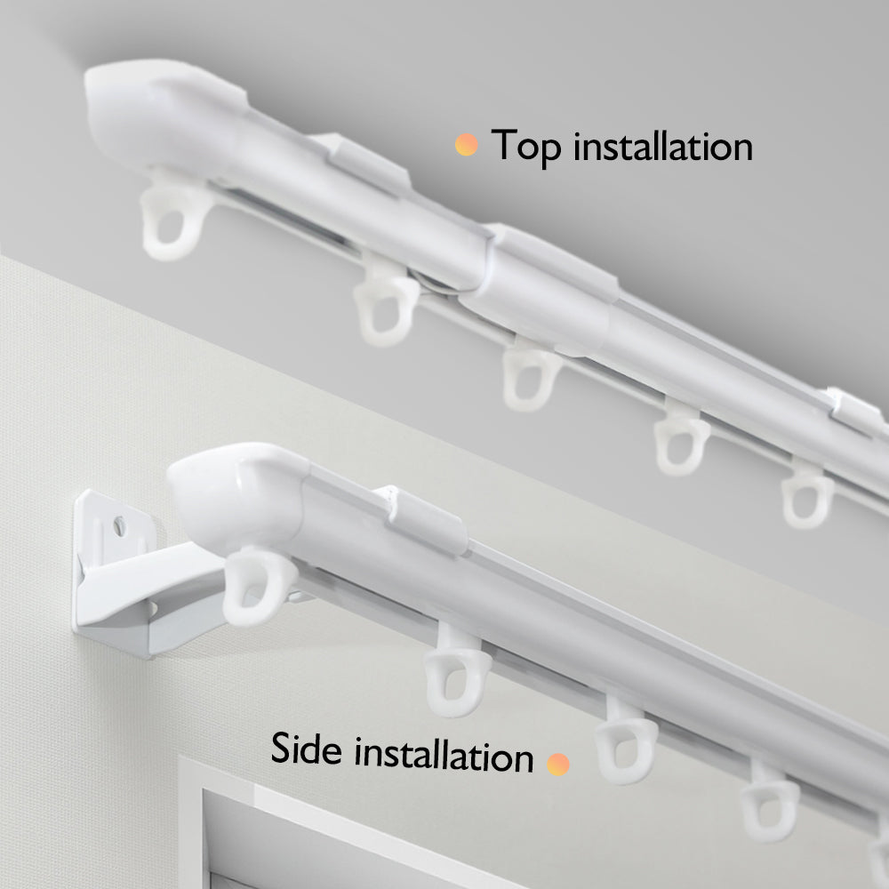 Snake-Shaped Telescopic Curtain Track – Slim, Flexible & Reusable | Easy to Hide, No Drilling, Perfect for Any Window Setup!
