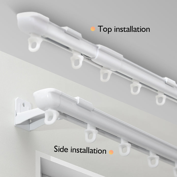 Snake-Shaped Telescopic Curtain Track – Slim, Flexible & Reusable | Easy to Hide, No Drilling, Perfect for Any Window Setup!