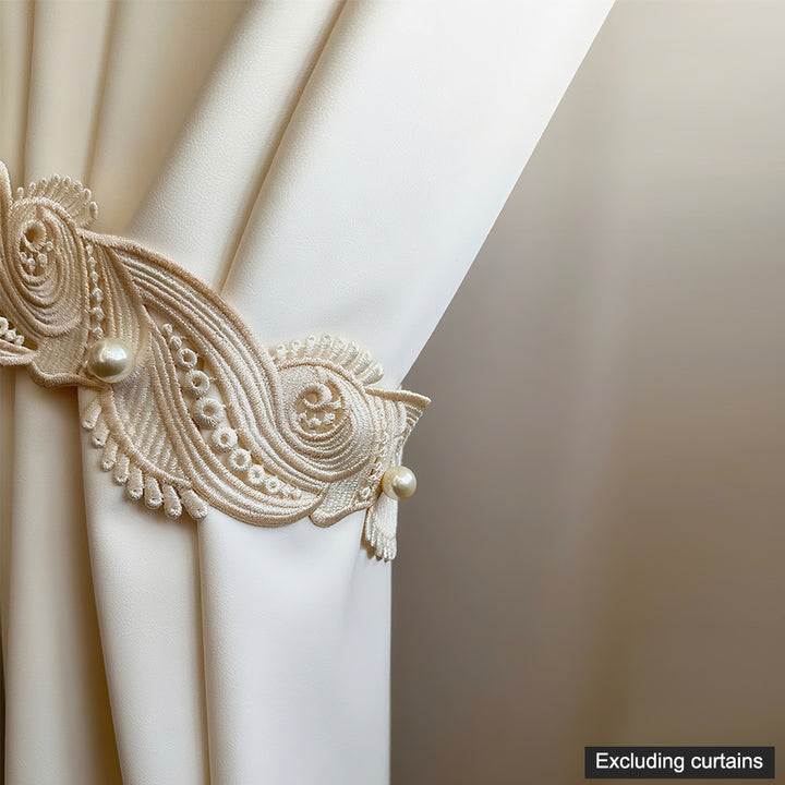 Embroidered Curtain Tiebacks