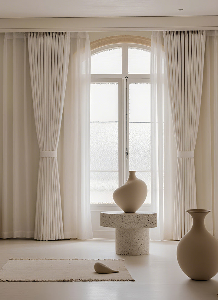 100% Linen Blackout Curtains for Bedroom , Rod Pocket/Hooks Living Room Drapes, Thermal Insulated Grey Blackout Curtains 2 Panels Set