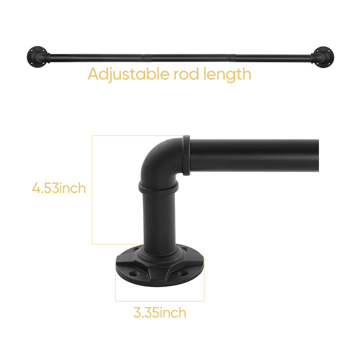 American Style Roman Curtain Rod, Waterproof, Telescopic, Heavy-Duty for Home Use