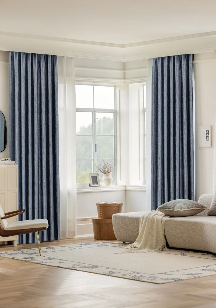European Advanced Silk With Bright Texture Curtain