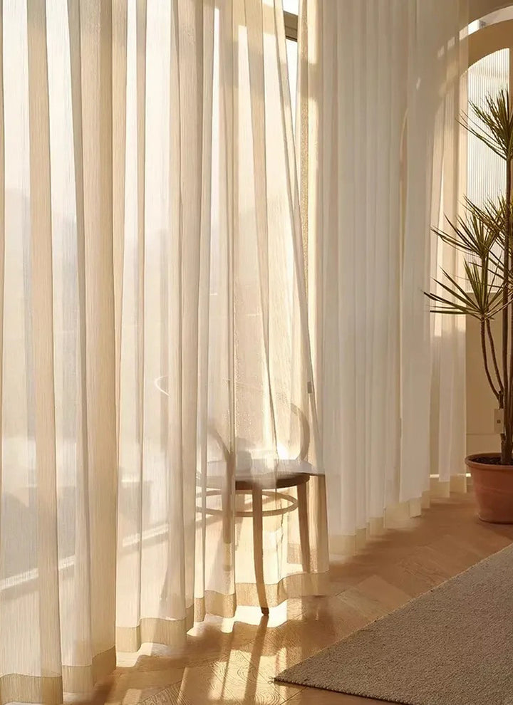 Dreamy Sheer Curtains Woven With Golden Thread
