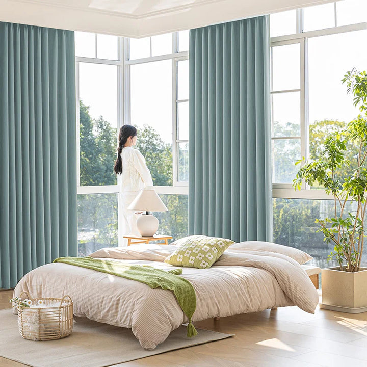 3D Vertical Stripe Texture Chenille Curtains