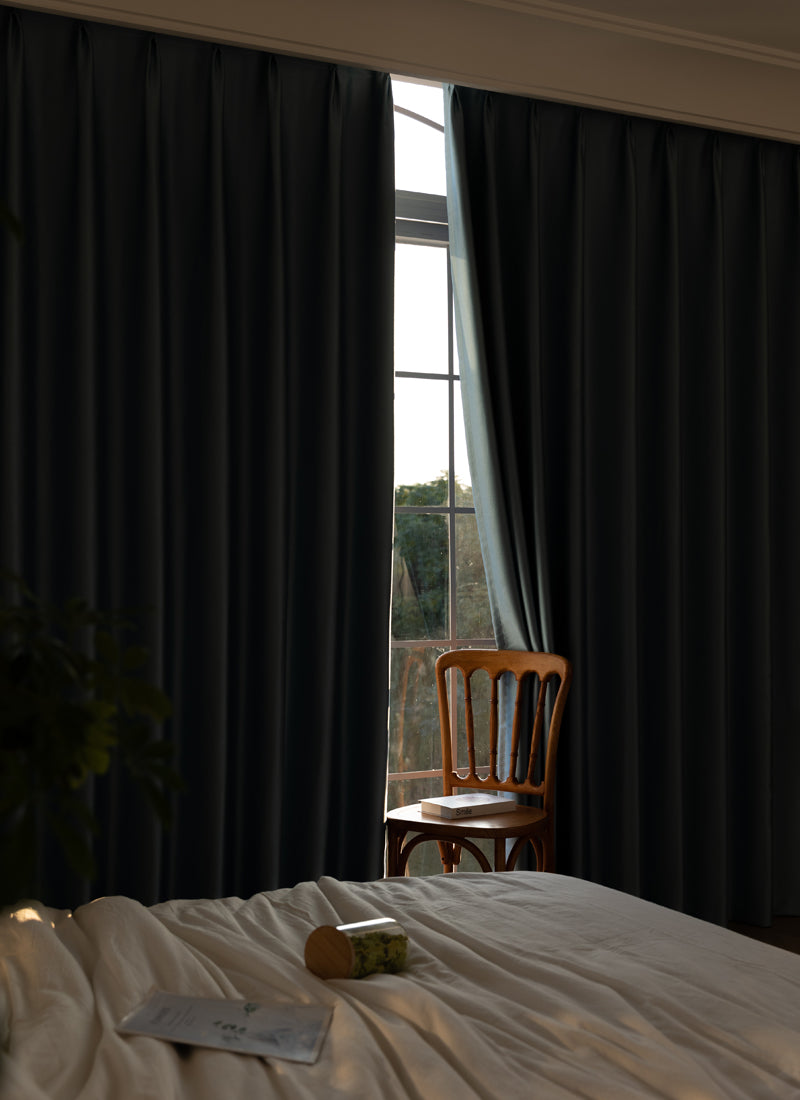 ‌Elegant Serenity Blackout Curtains in Chenille & Yang Jin Duan